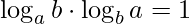 \log_{a}b\cdot \log_{b}a=1