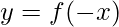 y=f(-x)