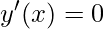 y'(x)=0