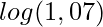  \displaystyle log(1,07) 