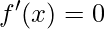 f'(x)=0