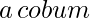 \displaystyle a \,cobum