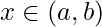 x\in(a,b)