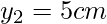 y_{2}=5cm