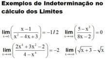 Exemplos de Indeterminação no cálculo dos Limites