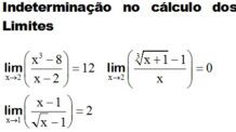 Indeterminação no cálculo dos Limites