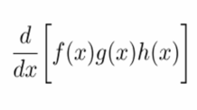 Regra do produto de 3 termos – derivada do produto de 3 funções
