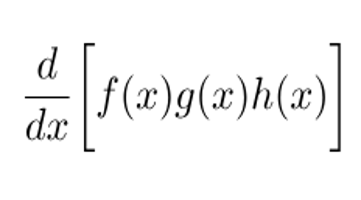 Regra do produto de 3 termos – derivada do produto de 3 funções