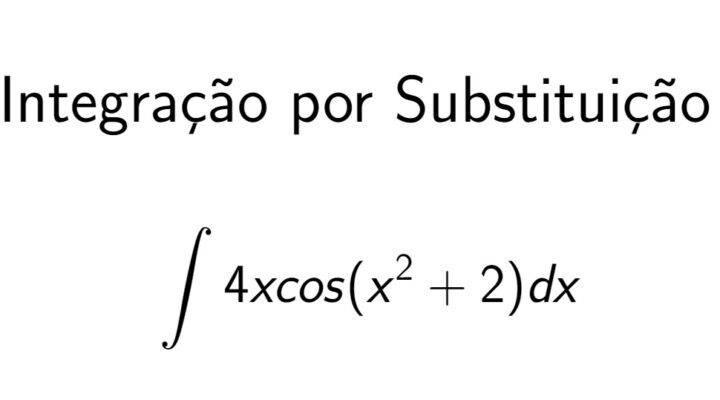 Resolvendo a integral 4xcos(x²+2) usando Integração por Substituição