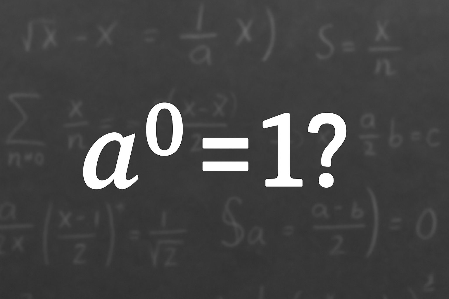 Por que qualquer número elevado a zero é igual a 1?